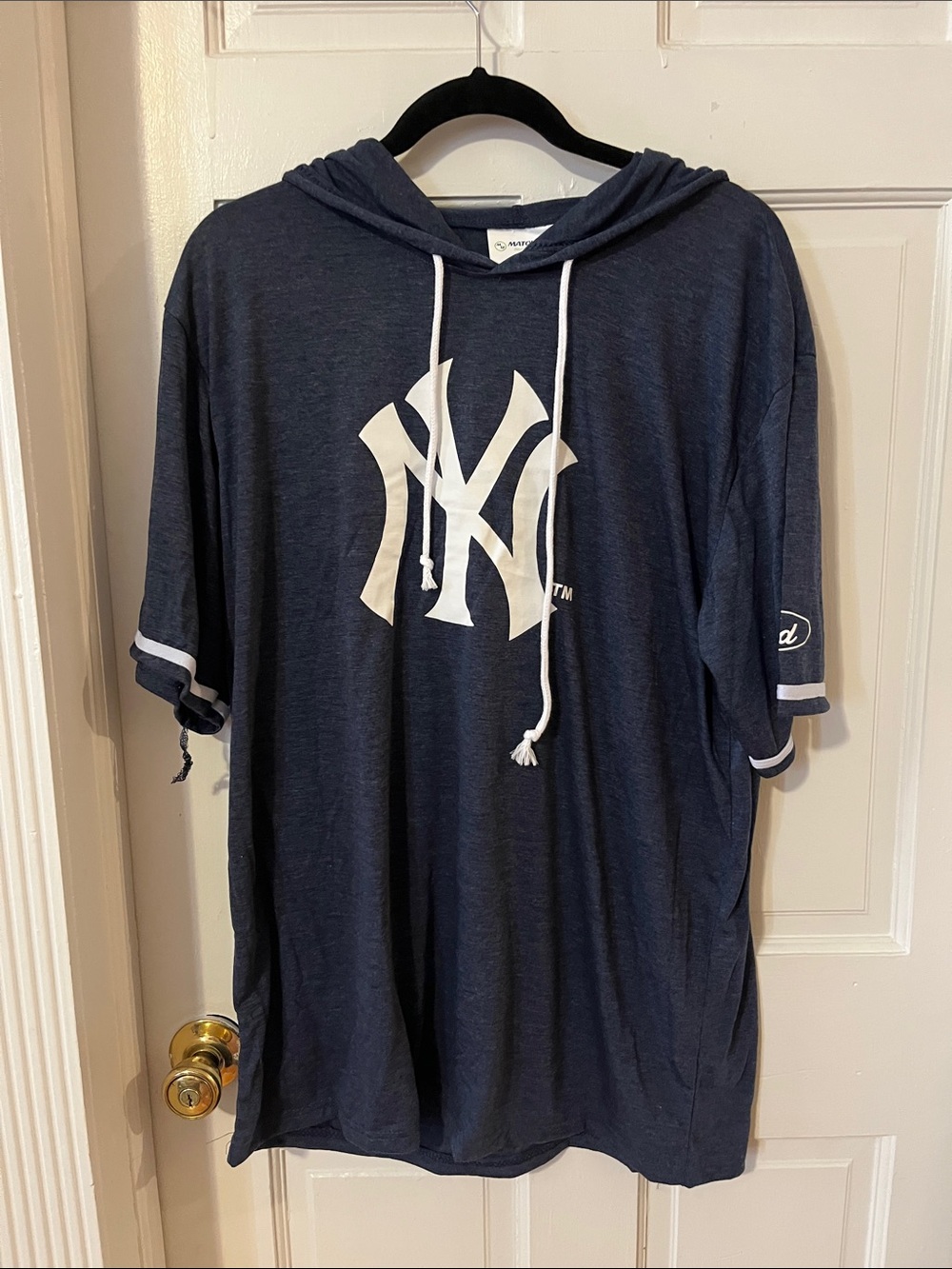 Match-Up Navy and White Yankees Giveaway Hooded Tee